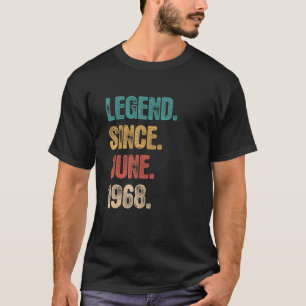 Camiseta Legenda desde junho de 1968 54 anos 54º aniversári