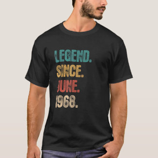 Camiseta Legenda desde junho de 1968 54 anos 54º aniversári