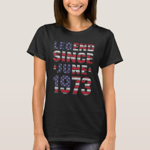 Camiseta Legenda desde junho de 1973 49º aniversário de 49