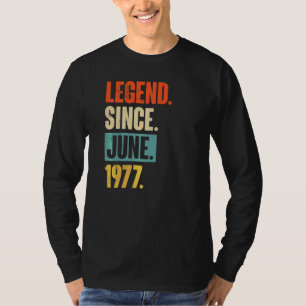 Camiseta Legenda desde junho de 1977 45 anos 45 anos