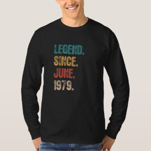 Camiseta Legenda Desde Junho De 1979 43 Anos Dia 43