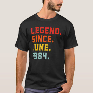 Camiseta Legenda desde junho de 1984 38º Aniversário Vintag