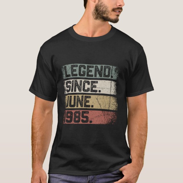 Camiseta Legenda Desde Junho De 1985 38º 38 Anos (Frente)