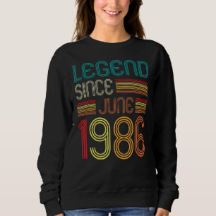 Camiseta Legenda Desde Junho De 1986 36º Aniversário 36 Ano