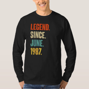 Camiseta Legenda desde junho de 1987 35 anos 35 anos