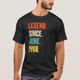 Camiseta Legenda desde junho de 1988 34 anos 34 anos