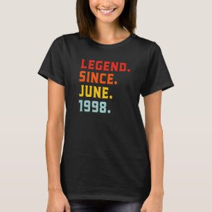 Camiseta Legenda desde junho de 1998 24º aniversário Vintag