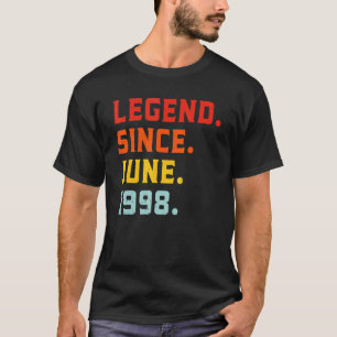 Camiseta Legenda desde junho de 1998 24º aniversário Vintag