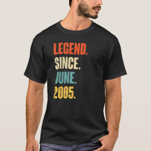 Camiseta Legenda desde junho de 2005 17 anos 17 anos 17 ano