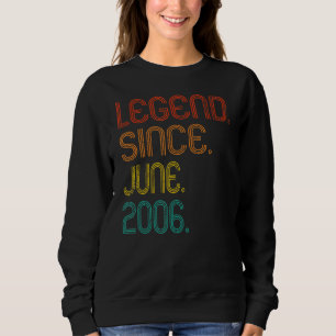 Camiseta Legenda desde junho de 2006 16º aniversário 16 ano