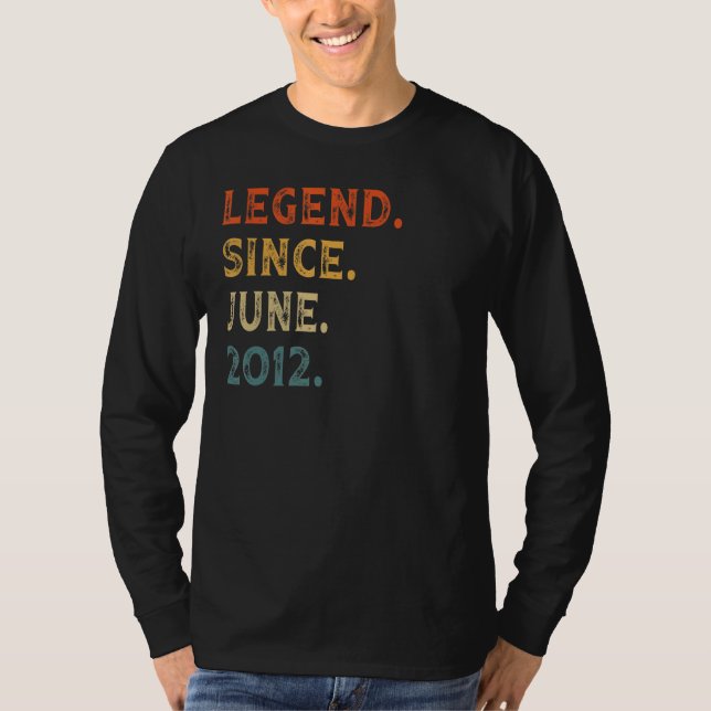 Camiseta Legenda desde junho de 2012 10 anos 10 anos Aniver (Frente)