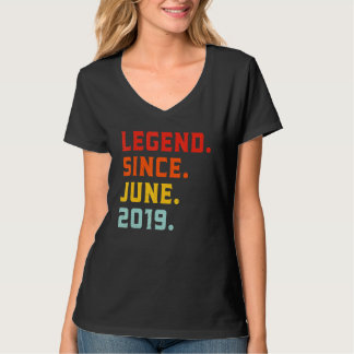 Camiseta Legenda Desde Junho De 2019 aniversário de 3 anos 