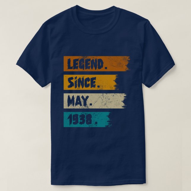Camiseta Legenda Desde maio de 1938 (Frente do Design)