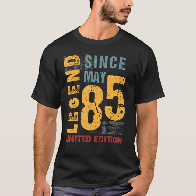 Camiseta Legenda Desde Maio De 1985 Por 37 Anos 37 Anos (Frente)
