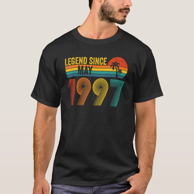 Camiseta Legenda Desde Maio De 1997 25 Aniversário De 25 An (Frente)