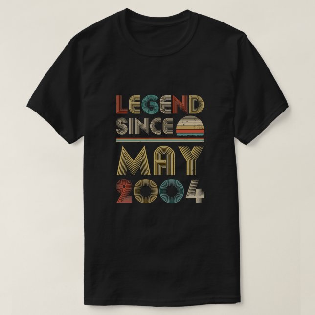 Camiseta Legenda desde maio de 2004 — Presentes de 16º aniv (Frente do Design)