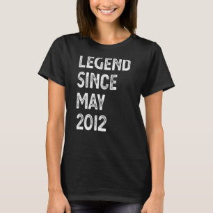 Camiseta Legenda Desde maio de 2012 10º Aniversário Meninas