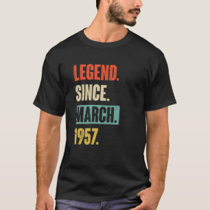 Camiseta Legenda desde março de 1957 Aniversário 66º Decora