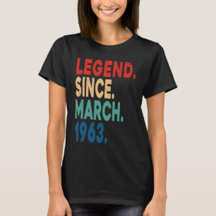Camiseta Legenda desde março de 1963 60º aniversário 60 ano