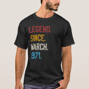 Camiseta Legenda desde março de 1971 Tee 50º aniversário