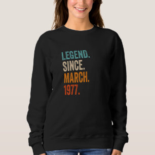 Camiseta Legenda desde março de 1977 46º Aniversário
