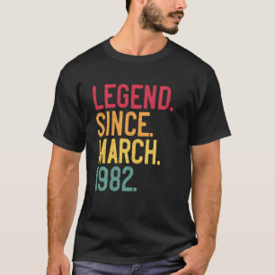 Camiseta Legenda Desde Março De 1982 aniversário de 40 anos