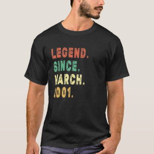 Camiseta Legenda desde março de 2001 aniversário de 21 anos