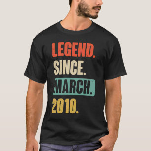 Camiseta Legenda Desde Março De 2010 13 de Aniversário