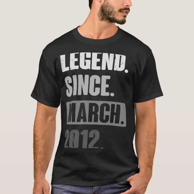Camiseta Legenda Desde Março De 2012 11 de Aniversário (Frente)