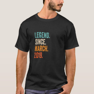 Camiseta Legenda desde março de 2019 4º Aniversário