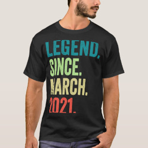 Camiseta Legenda desde março de 2021 Menina de 2 anos 2º B