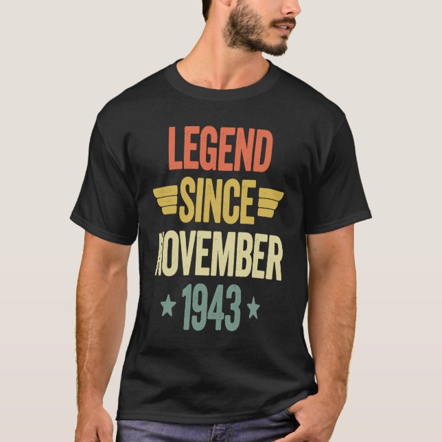 Camiseta Legenda Desde Novembro De 1943 (Frente)
