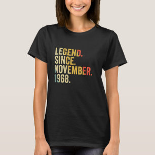 Camiseta Legenda desde novembro de 1968 54 anos 54 anos Nas