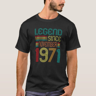 Camiseta Legenda Desde Novembro De 1971 Retro 51 Anos De ru