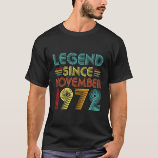 Camiseta Legenda Desde Novembro De 1972 Nascimento De Prese