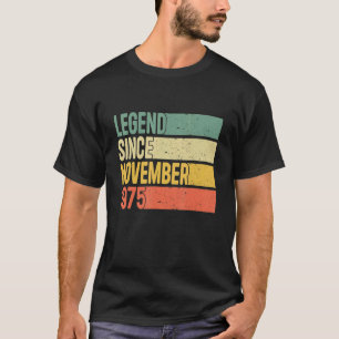 Camiseta Legenda desde novembro de 1975 47 anos 47 anos Nas