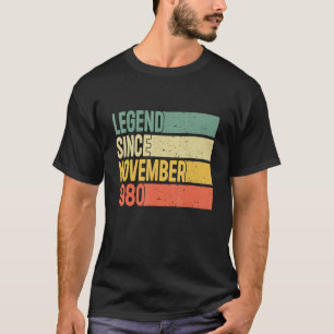 Camiseta Legenda desde novembro de 1980 42 anos 42 anos