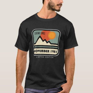 Camiseta LEGENDA DESDE NOVEMBRO DE 1981 - aniversário de 40