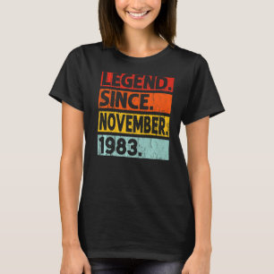 Camiseta Legenda desde novembro de 1983 39º aniversário Vin