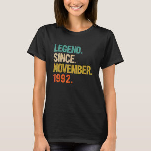 Camiseta Legenda Desde Novembro De 1992, 30 Anos De Nascime