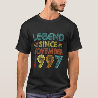 Camiseta Legenda Desde Novembro De 1997 Nascimento De Prese