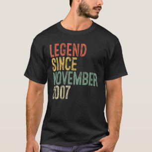 Camiseta Legenda desde novembro de 2007 14 Aniversário 14 a