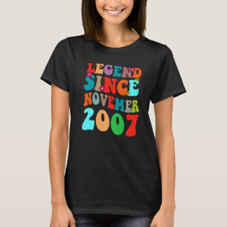 Camiseta Legenda Desde Novembro De 2007 Vintage Aniversário