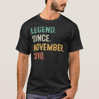 Camiseta Legenda Desde Novembro De 2010 Aniversário De 12 1