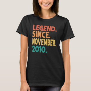 Camiseta Legenda desde novembro de 2010 Aniversário de 12 R