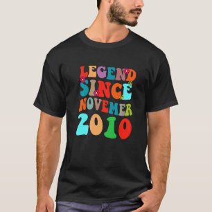 Camiseta Legenda Desde Novembro De 2010 Vintage Aniversário