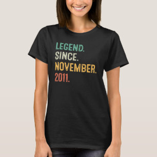 Camiseta Legenda Desde Novembro De 2011 Aniversário De 11 1