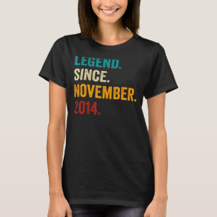 Camiseta Legenda desde novembro de 2014 8º Aniversário 8 An