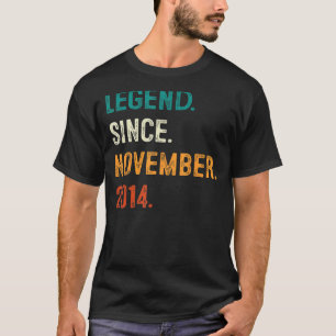 Camiseta Legenda desde novembro de 2014 8º Aniversário 8 An