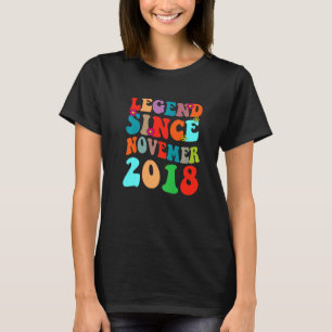 Camiseta Legenda Desde Novembro De 2018 Vintage Aniversário